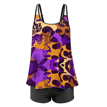 Tankini Two Piece Swimsuits QZ6072 (All-Over Printing on the Top)