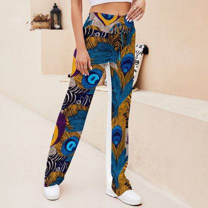 Personalized Drawstring Yoga PantsxP with Straight Baggy (All-Over Printing)