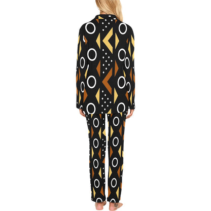 Afrocentric Pattern Women's Pajama Set Women's Long Pajama Set