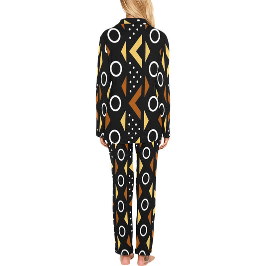 Afrocentric Pattern Women's Pajama Set Women's Long Pajama Set