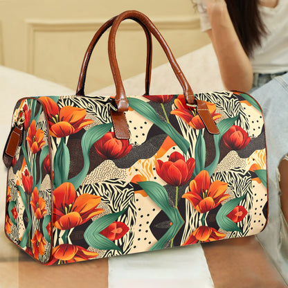 Orange Tulip Large Capacity Travel Bag-Large (Brown Short Patch) (1737) Large Capacity Travel Bag-Large (Brown Short Patch) (1737)