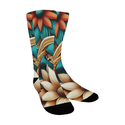 Floral Pattern Men's Socks Women's Custom Socks