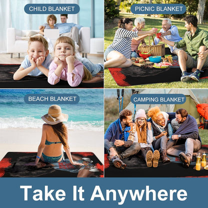 Dope Soul Square Picnic Mat Q003-58.3”x58.3”-58.3”x58.3”/148x148cm