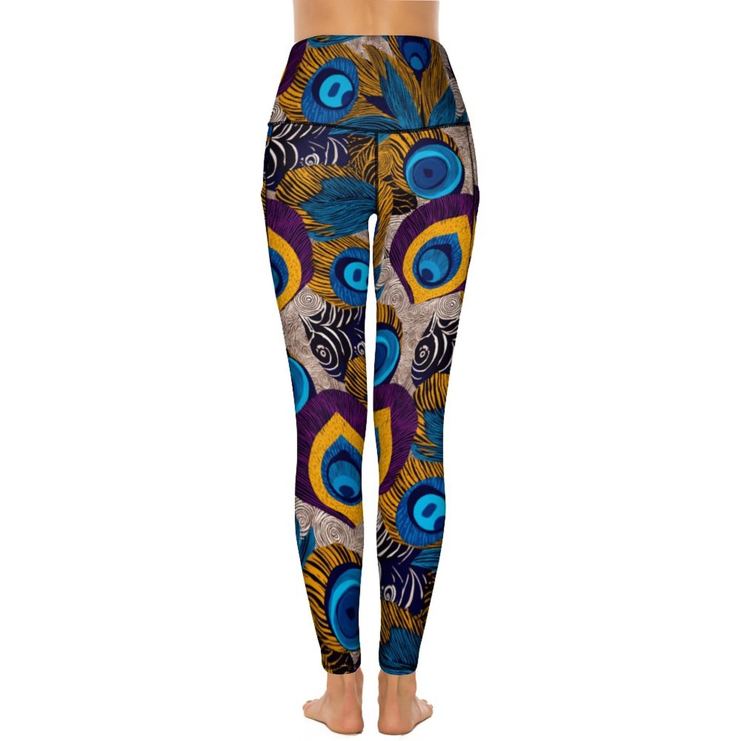 Custom Print Patterned Yoga Pants with 2 Pockets (All-Over Printing)