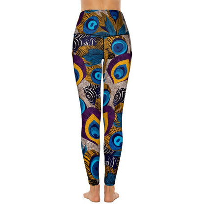 Custom Print Patterned Yoga Pants with 2 Pockets (All-Over Printing)