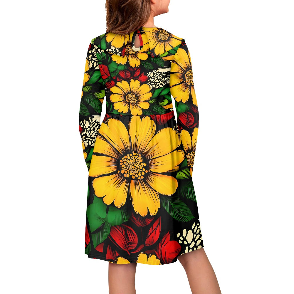 Children's Long Sleeve Baby Collar Dress