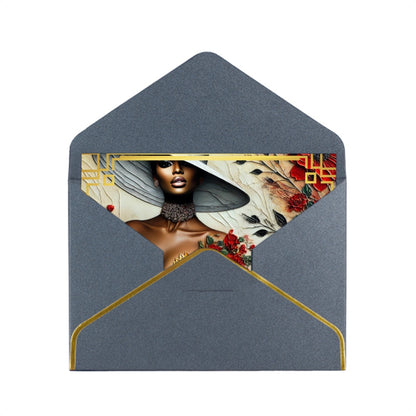 Wedding Golden Edge Greeting Cards (Horizontal)
