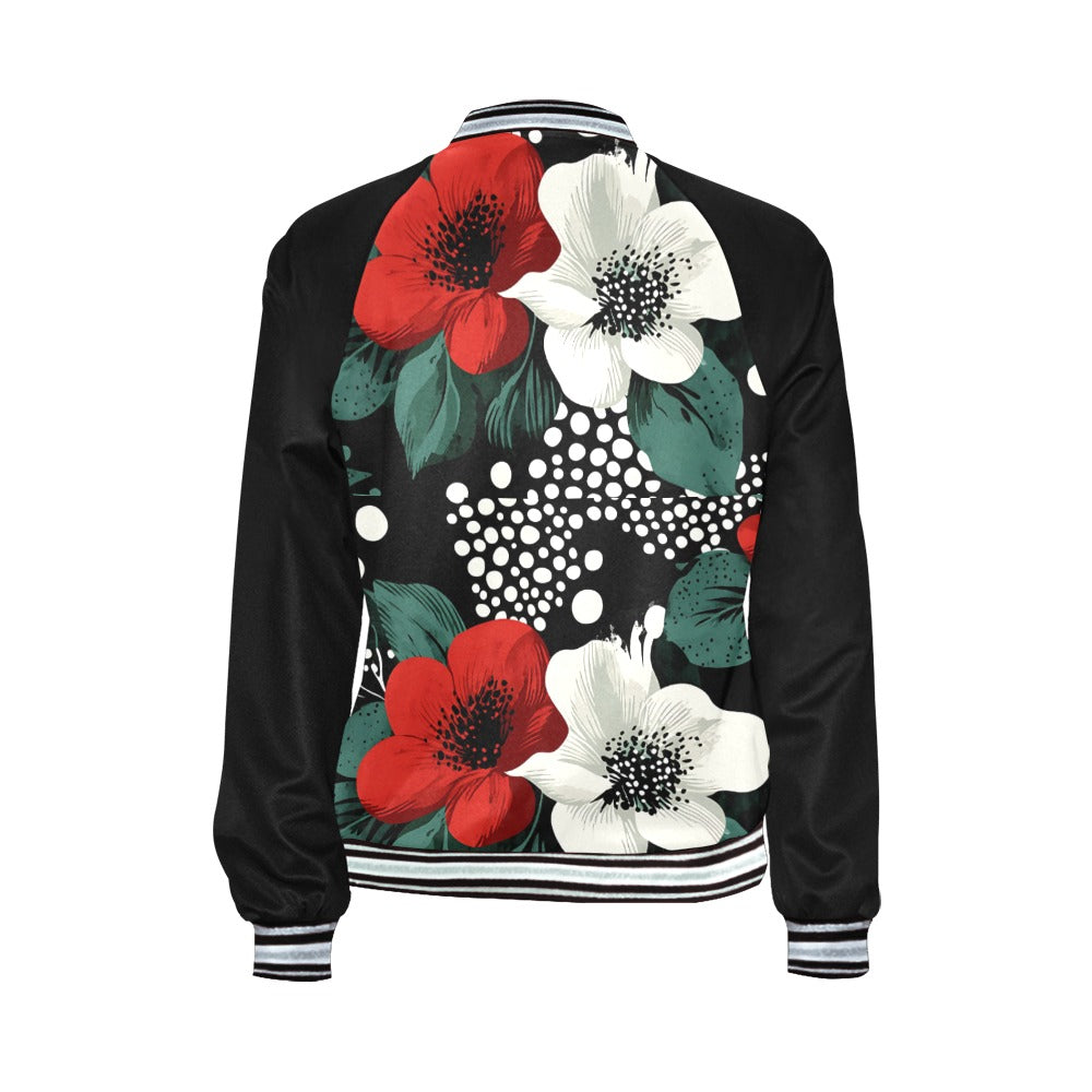 Women's Floral Pattern Jacket (Model H21)
