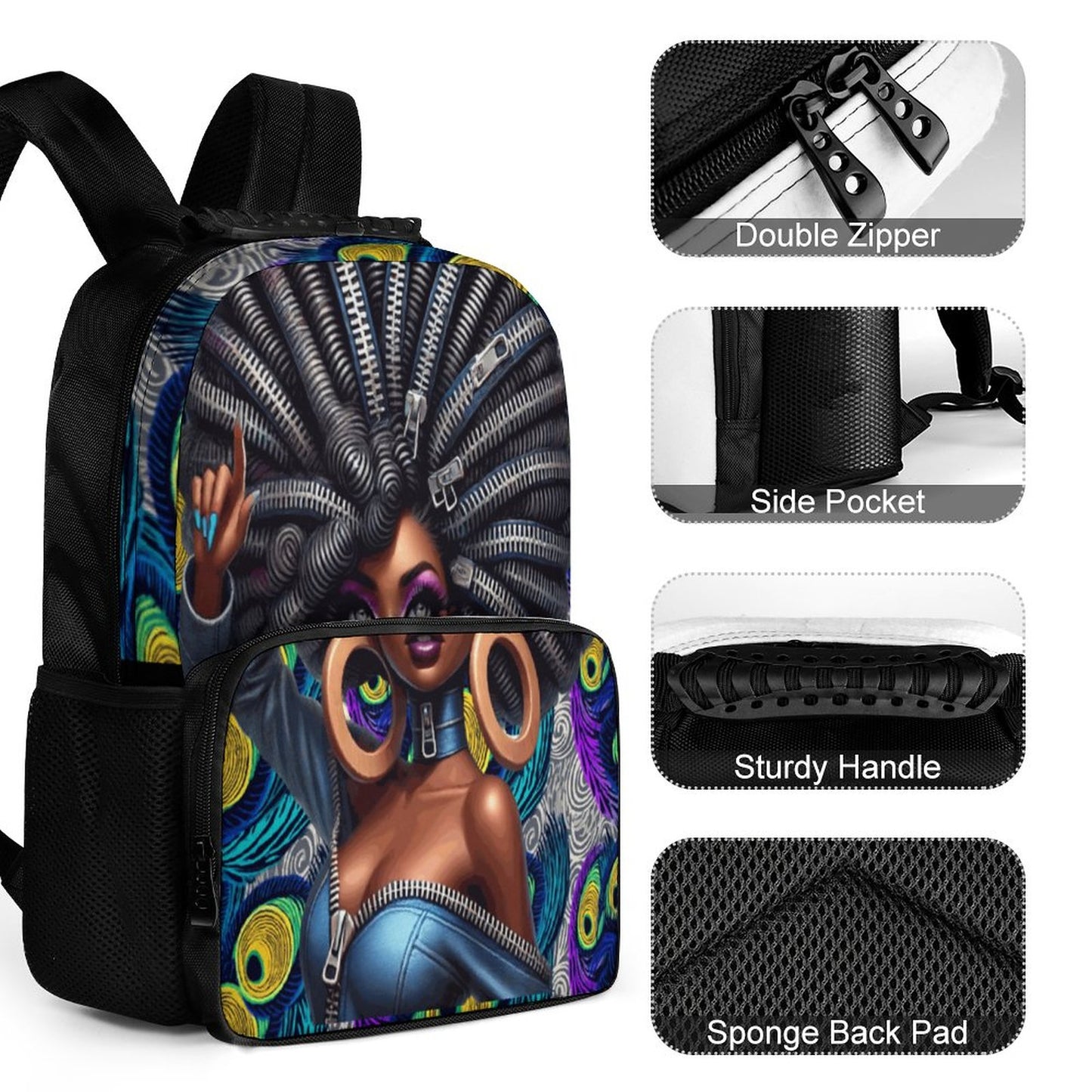 16 inch Shoulder Backpack & Schoolbag
