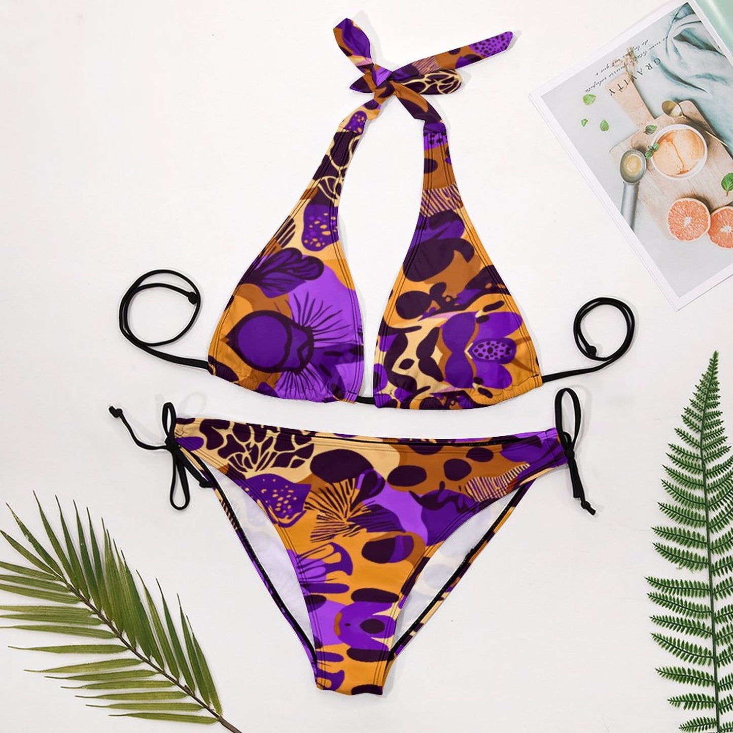 Two Piece Halter Swimsuit BK2131 (All-Over Printing)