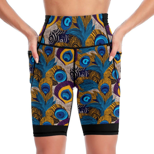 250gsm Knee-Length Yoga Shorts YJ008 (All-over Printing)