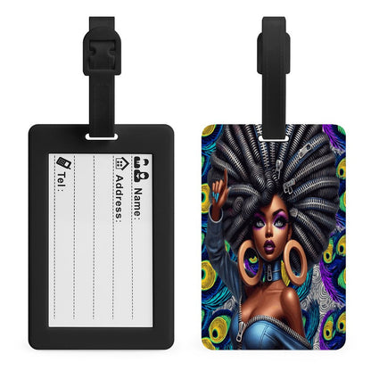 Full-Printed Luggage Tag with Black Hanging Loop