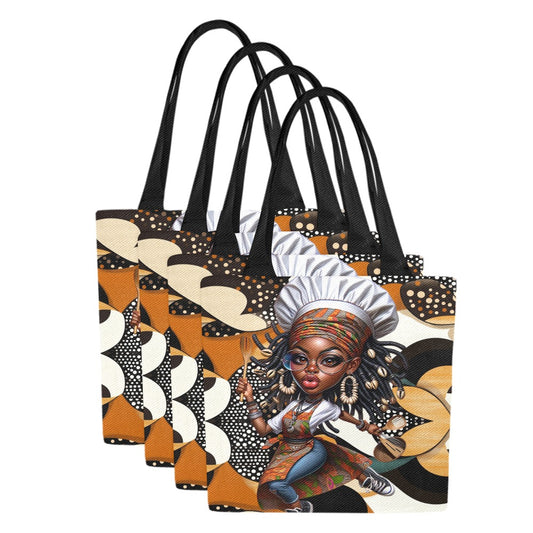 Canvas Tote Bag (Model1657) (Set of 4)