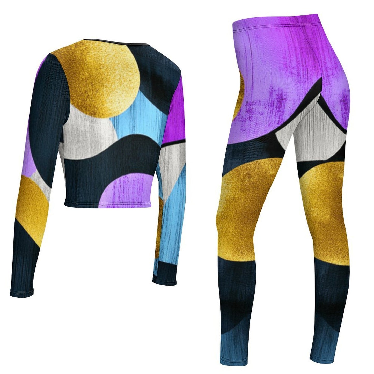 V neck sweatshirt set Women's V-neck Long Sleeve Yoga Set