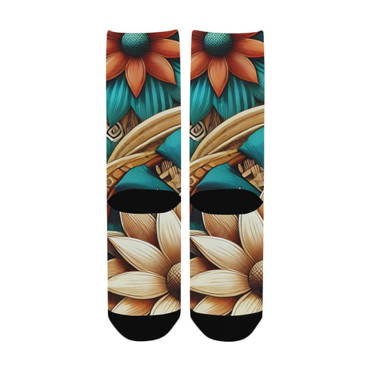 Floral Pattern Men's Socks Women's Custom Socks
