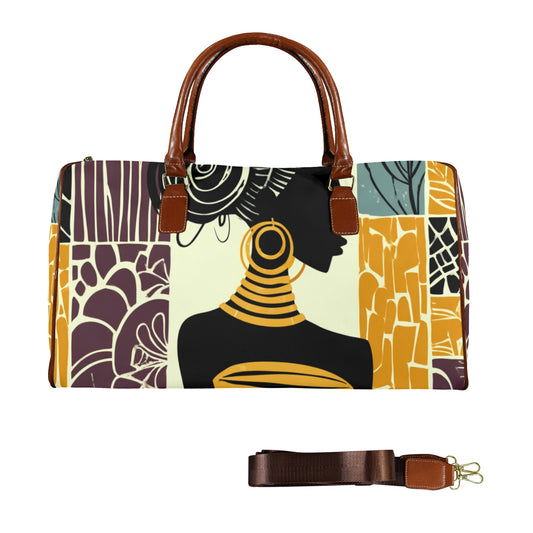 Legacy Personified Women's Large Capacity Travel Bag-Large (Brown Short Patch) (1737) Large Capacity Travel Bag-Large (Brown Short Patch) (1737)
