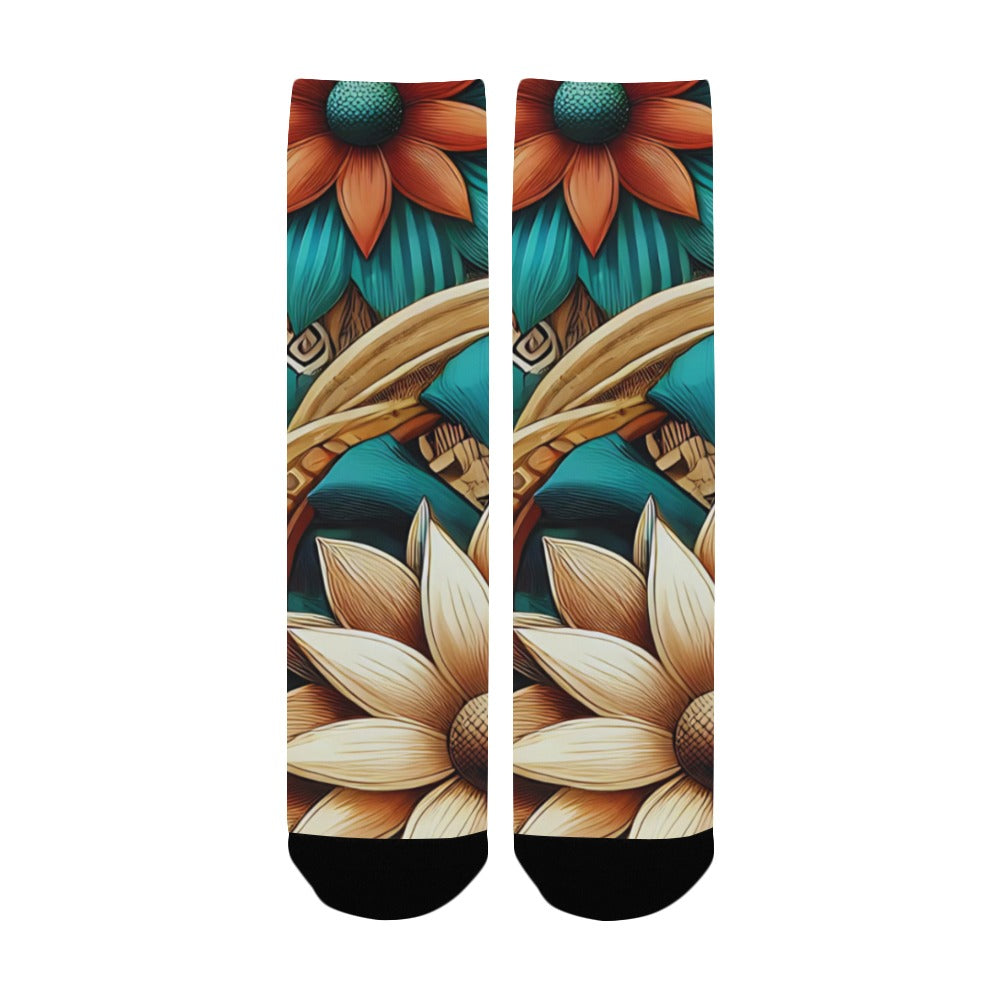 Floral Pattern Men's Socks Women's Custom Socks
