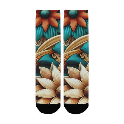 Floral Pattern Men's Socks Women's Custom Socks