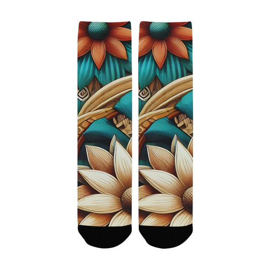 Floral Pattern Men's Socks Women's Custom Socks