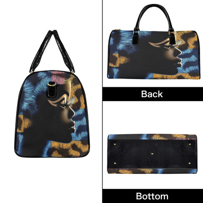 Golden Beauty Travel Bag Large Capacity Travel Bag-Large (Black Short Patch) (1737)