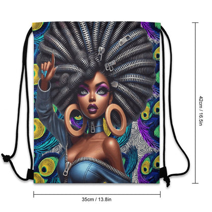 Custom Drawstring Bags with Waffle Cloth Designs