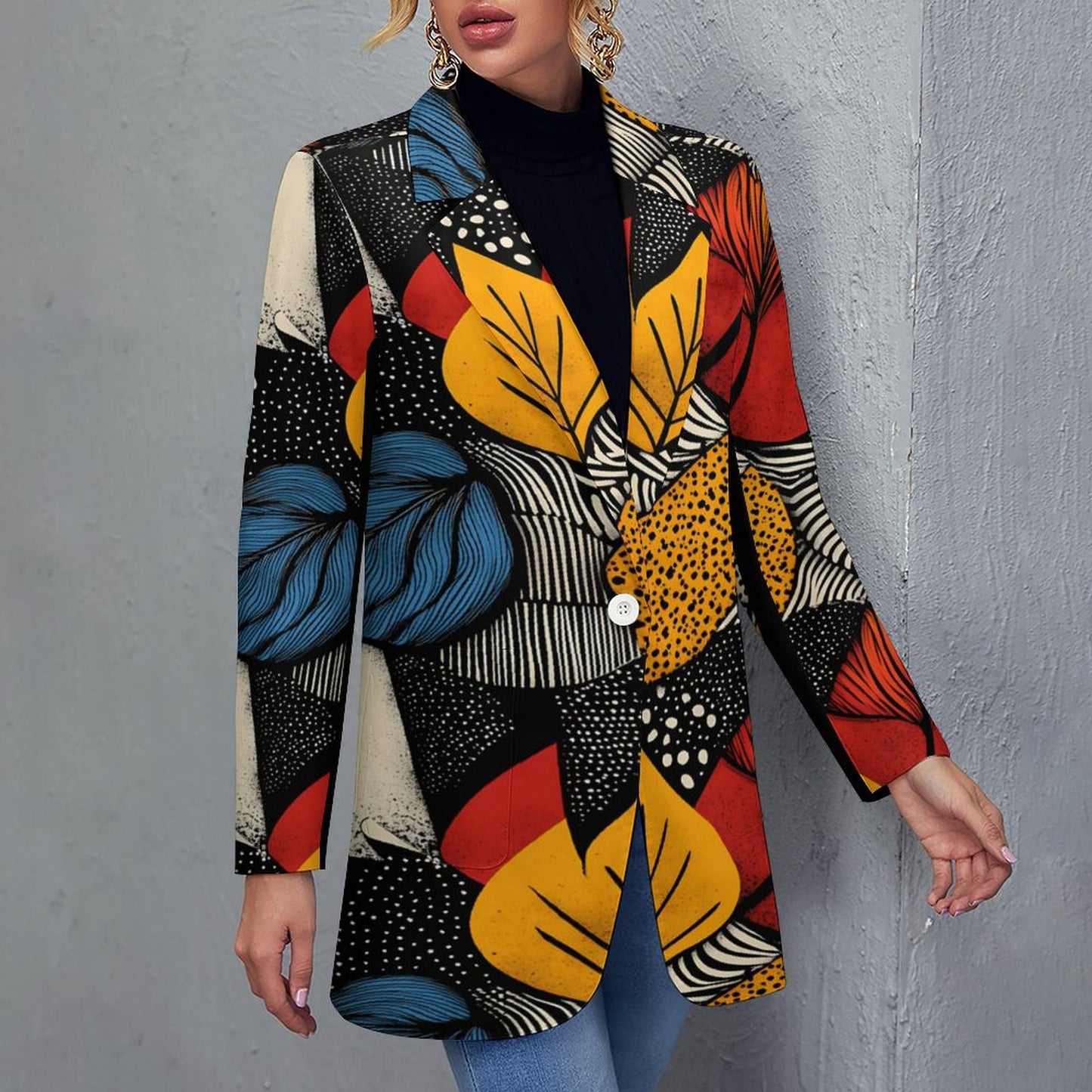 Women's Casual Suit All Over Print Women's Blazer