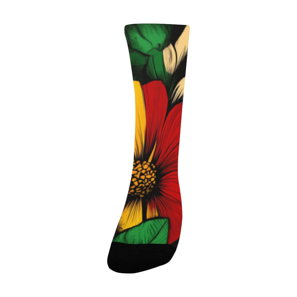 Floral Pattern Men's Socks Women's Custom Socks