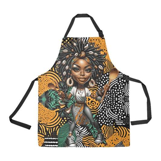Afrocentric Pattern Apron All Over Print Apron