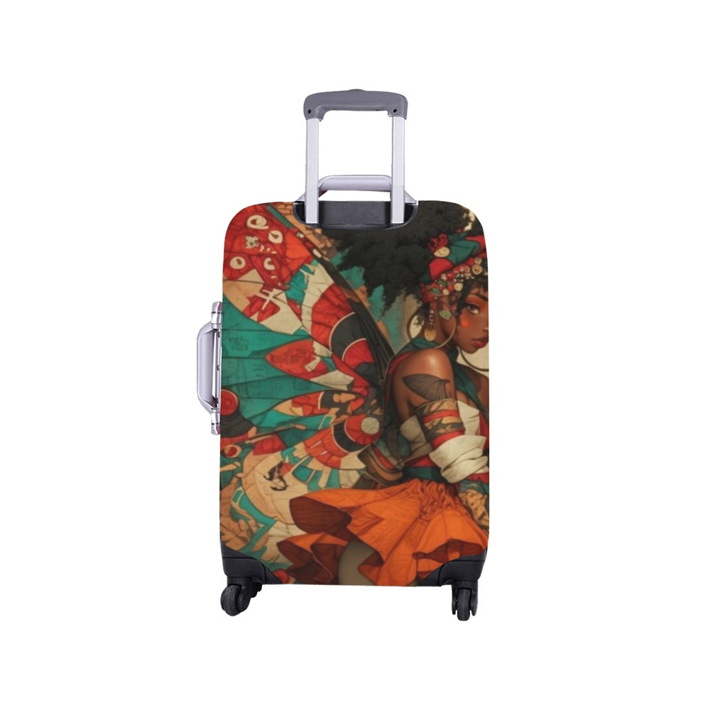 AfroCentric Butterfly Winged Ballerinas Luggage Cover/ Small 18"-21" Luggage Cover/Small 18"-21"
