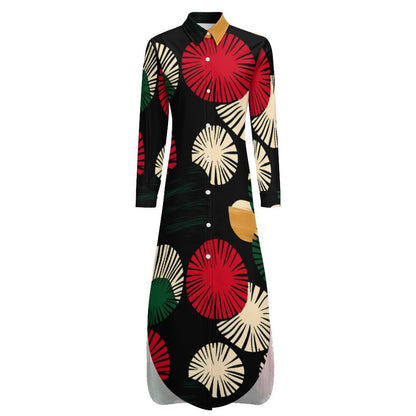 Long sleeved shirt dress Button-Up Long Sleeve Shirt Dress