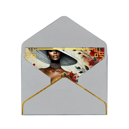 Wedding Golden Edge Greeting Cards (Horizontal)