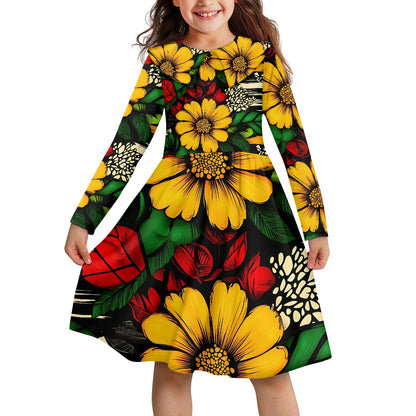 Children's Long Sleeve Baby Collar Dress