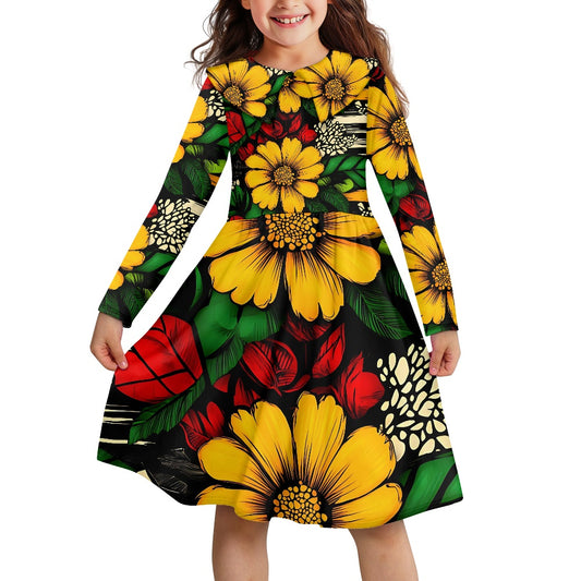 Children's Long Sleeve Baby Collar Dress