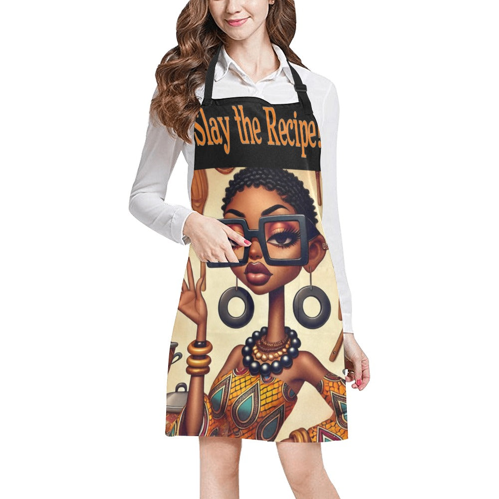 Slay the Recipe Kitchen Apron All Over Print Apron