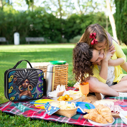 PU Leak-proof Lunch Bag with Detachable Buckled Handle