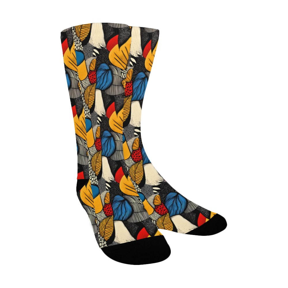 Geometric Pattern Socks for Men Women's Custom Socks