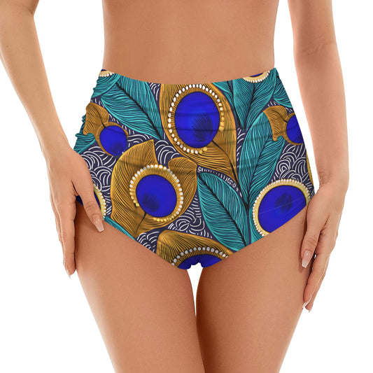 Peacock High-Waisted Bikini Bottom (Model S53) High-Waisted Bikini Bottom (Model S53)