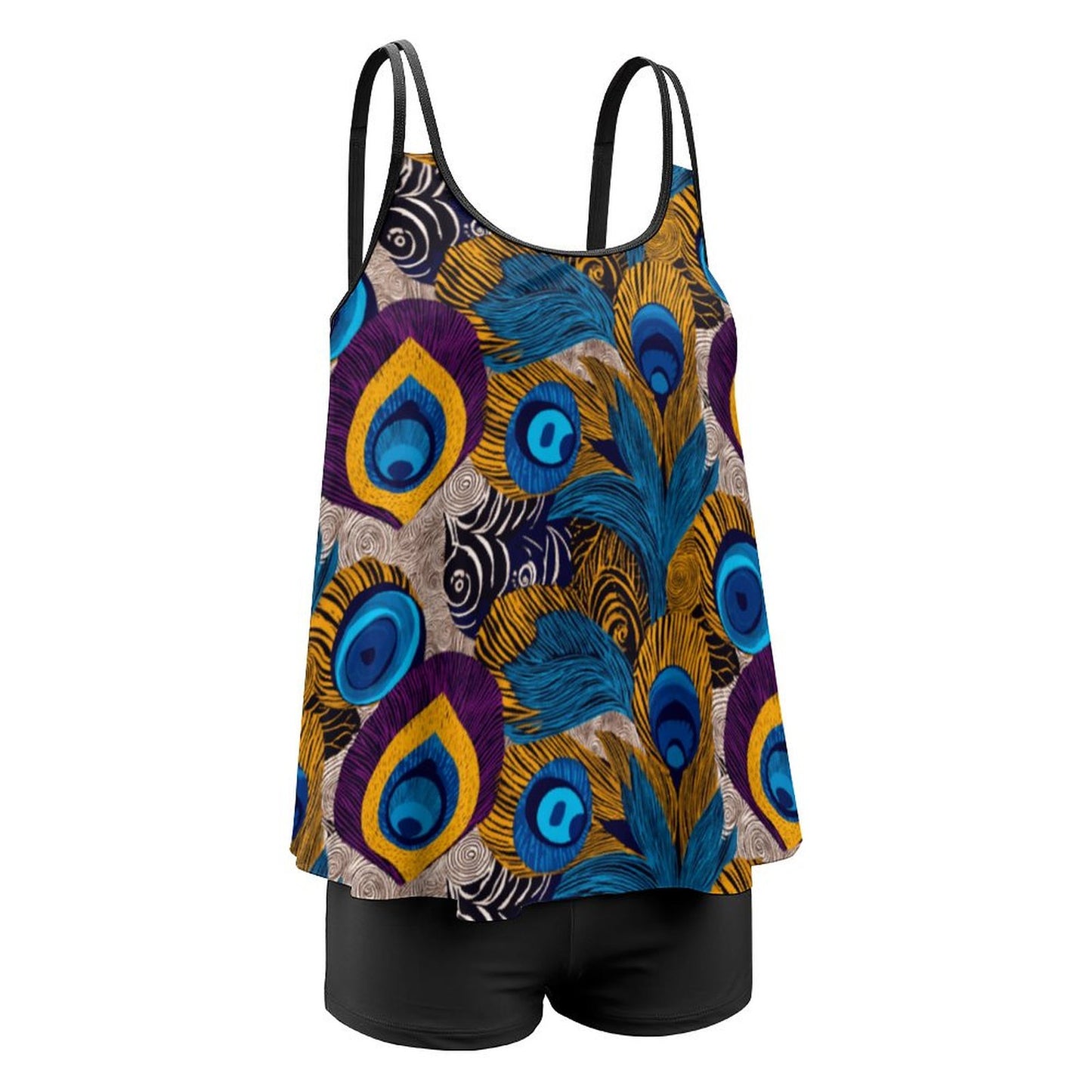 Tankini Two Piece Swimsuits QZ6072 (All-Over Printing on the Top)