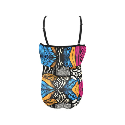 Kids' Spaghetti Strap Ruffle Swimsuit (S26)
