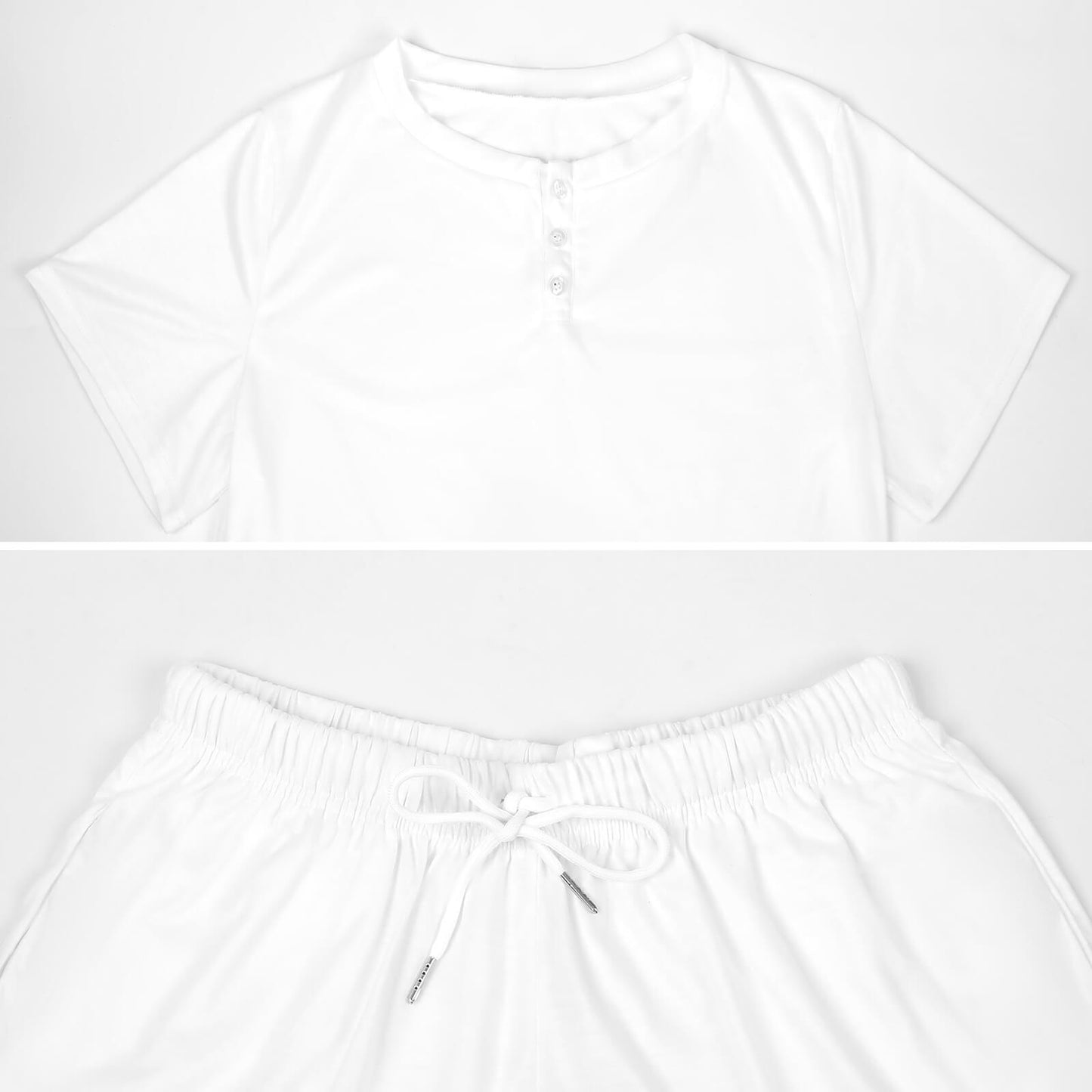 Women's Abstract Cooling Short Sleeve Loungewear Set UTZ (All-Over Printing)