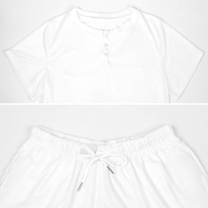 Women's Abstract Cooling Short Sleeve Loungewear Set UTZ (All-Over Printing)
