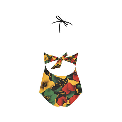 Lace Band Embossing Swimsuit (S15)