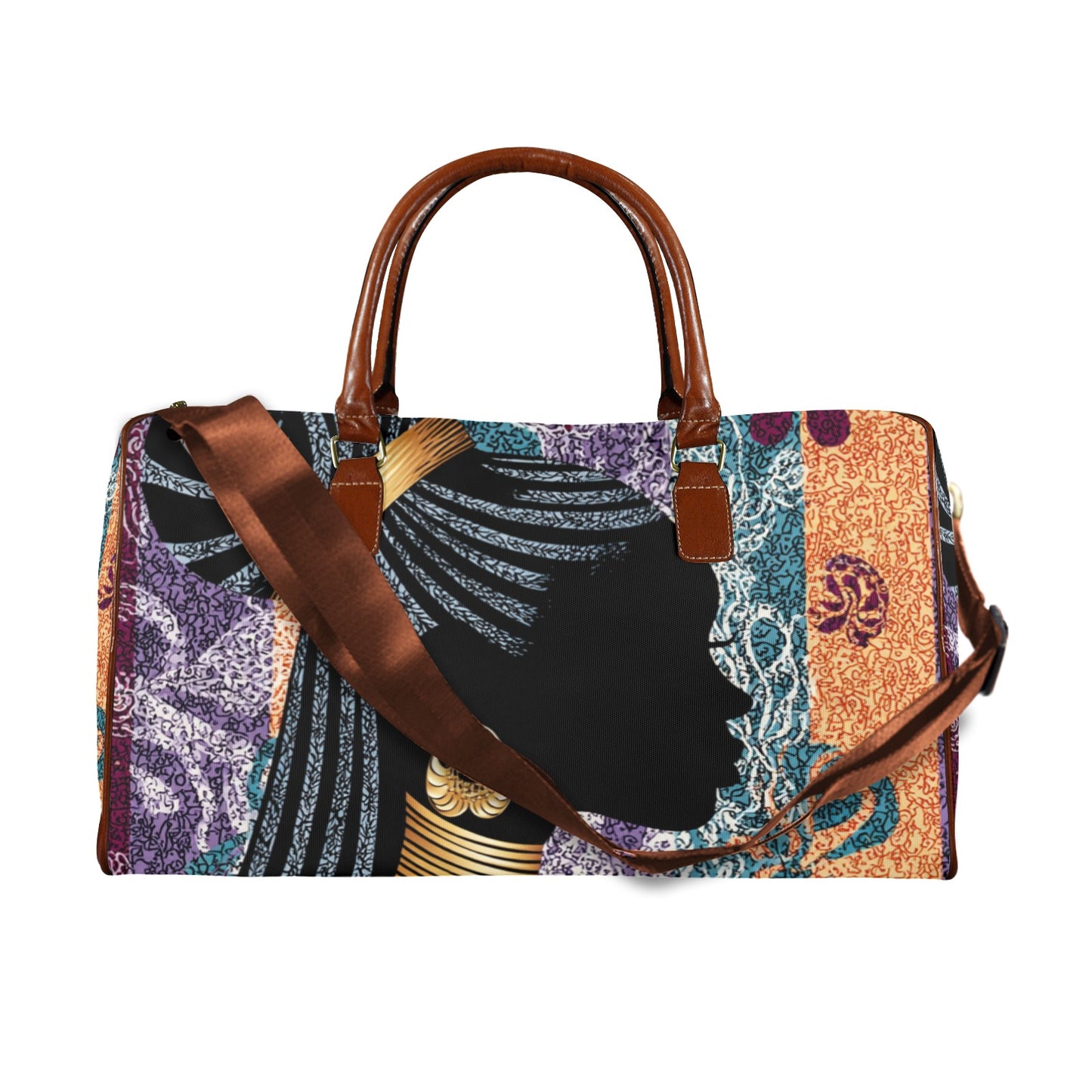 Legacy Personified Women's Large Capacity Travel Bag-Large (Brown Short Patch) (1737) Large Capacity Travel Bag-Large (Brown Short Patch) (1737)