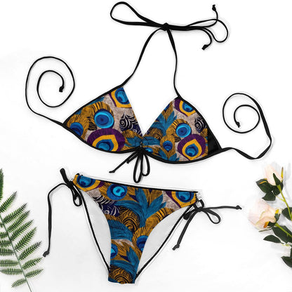 Halter Tie Front Bikini Set BK2059 (All-Over Printing)