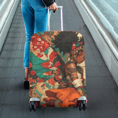 AfroCentric Butterfly Winged Ballerinas Luggage Cover/ Large 26"-28" Luggage Cover/Large 26"-28"
