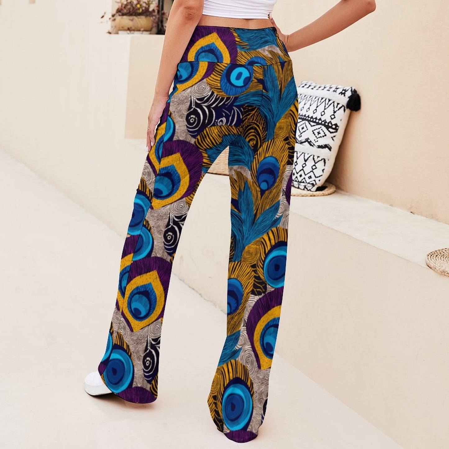 Personalized Drawstring Yoga PantsxP with Straight Baggy (All-Over Printing)