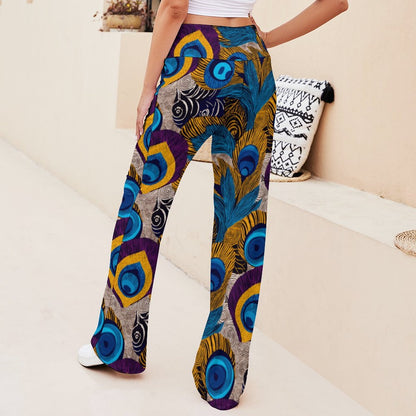 Personalized Drawstring Yoga PantsxP with Straight Baggy (All-Over Printing)