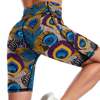 250gsm Knee-Length Yoga Shorts YJ008 (All-over Printing)