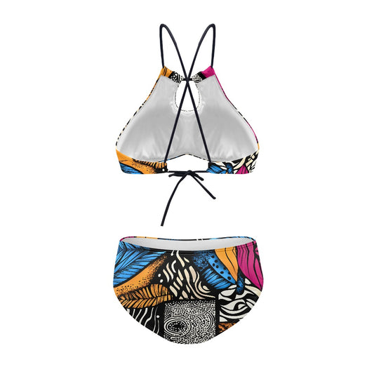 Women's strappy two-piece bikini swimsuit