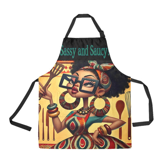 Sassy and Saucy Kitchen Apron All Over Print Apron